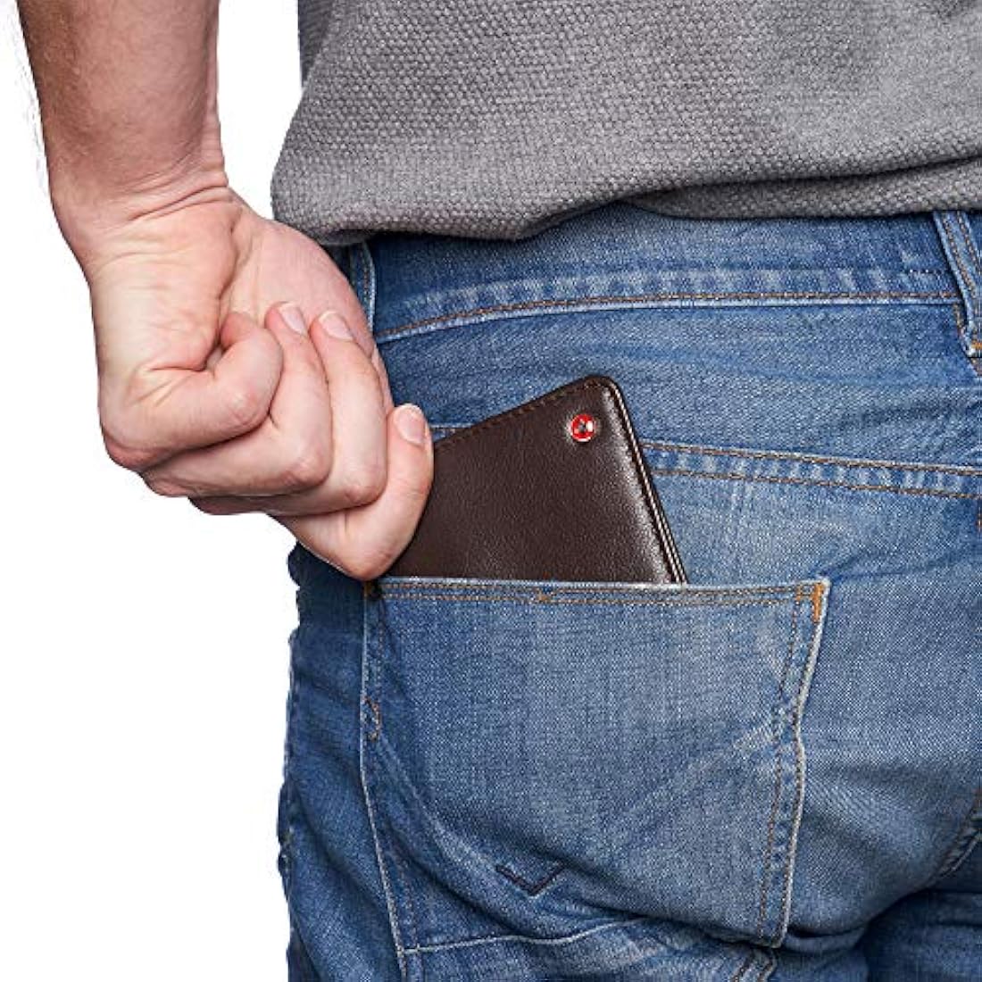 Alpine Swiss  - Cartera de identificación para hombre