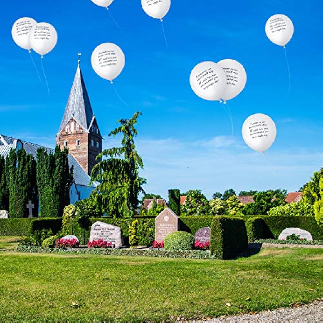 Globos de recuerdo biodegradables para decoración funeraria