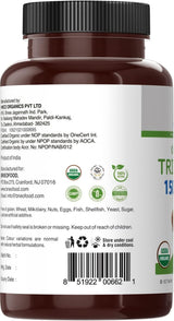Suplemento Triphala Orgánica 1500mg 45 Porciones Sin Gluten