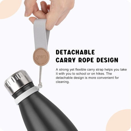 Botella de Agua Infantil 12 oz Acero Inoxidable Aislada