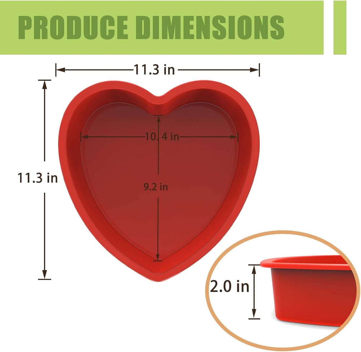 Moldes de silicona en forma de corazón SILIVO