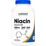 Suplemento Niacina vitamina B3 100 mg 240 cápsula sin gluten