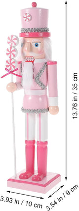 Figuras de soldado navideño, decoraciones de Navidad, 14 pulgadas