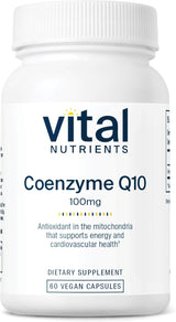 CoQ10 Vital Nutrients 100mg Vegano Antioxidante 60 caps