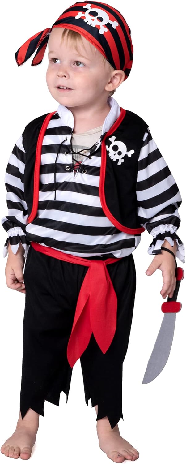 Disfraz de Pirata para Bebé, Spooktacular Creations, Rayas