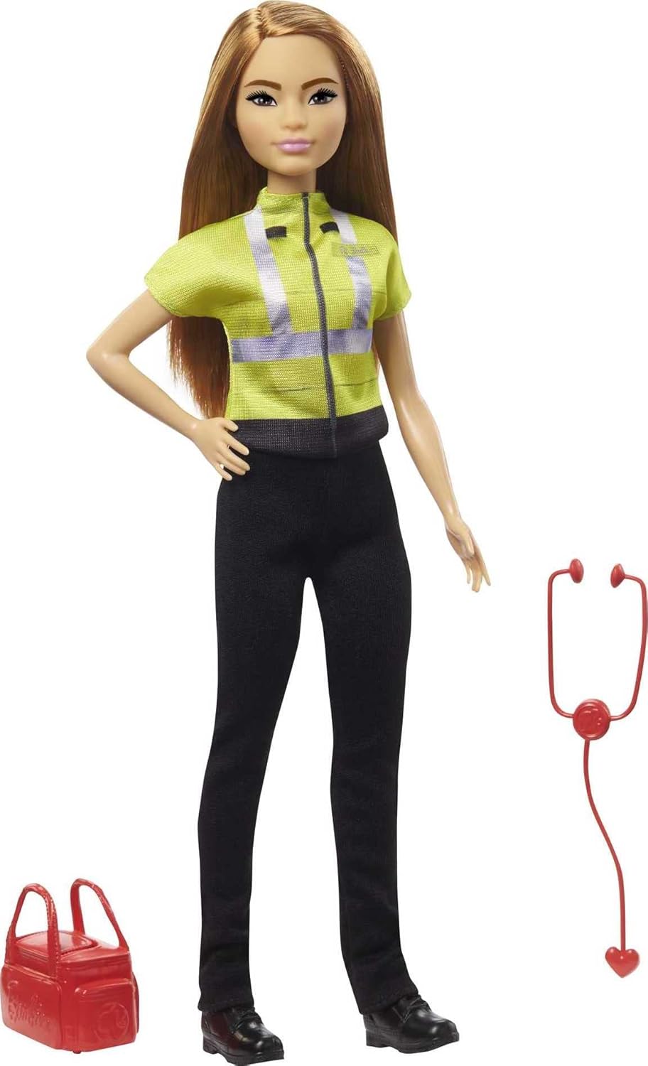 Muñeca Barbie Paramedico con uniforme y accesorios, tipo petite