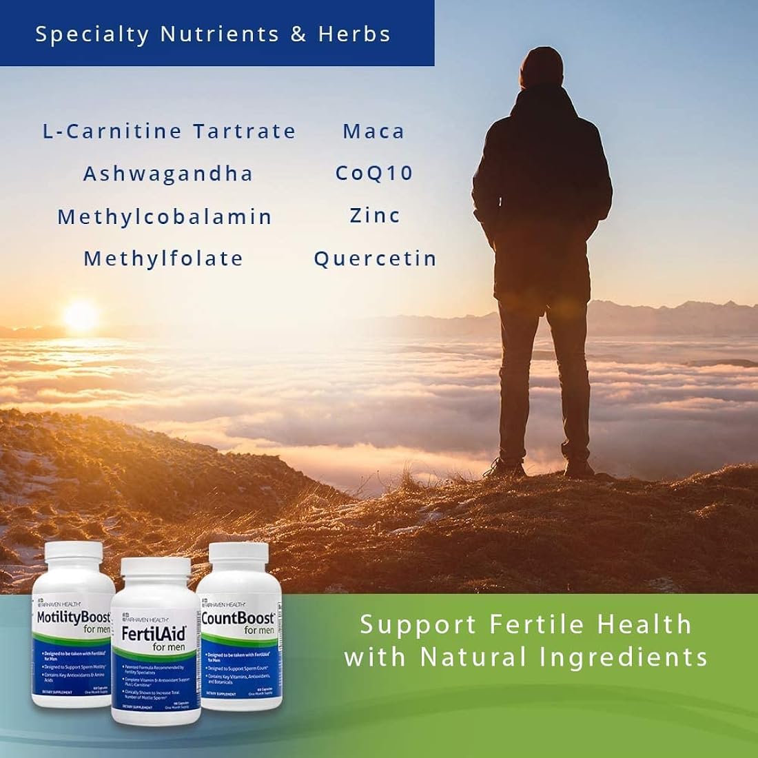 Suplemento fertilidad masculina con fórmula de vitaminas