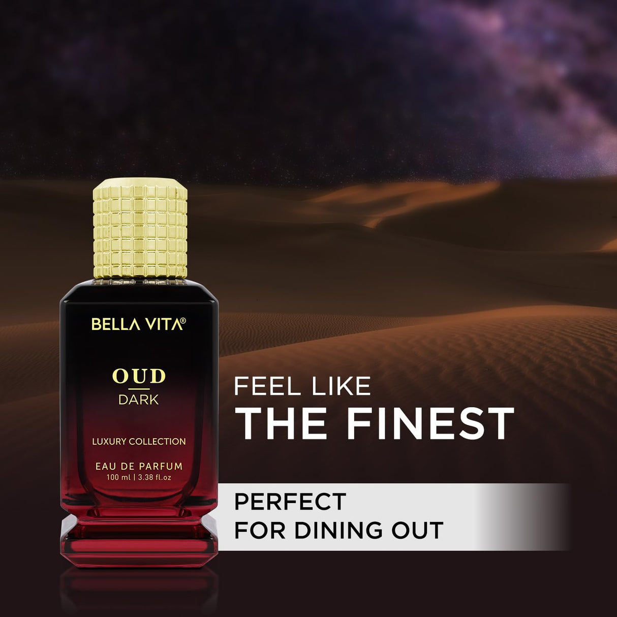 Perfume Intenso Oud Dark, unisex, familia especiada y ambarina