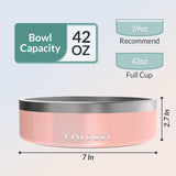 Tazón Antideslizante para Perros Coldest, 3 Capas, 42 oz