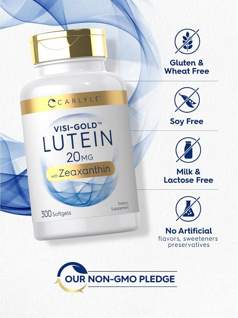 Suplemento Luteína y zeaxantina 20 mg  300 cápsulas blandas