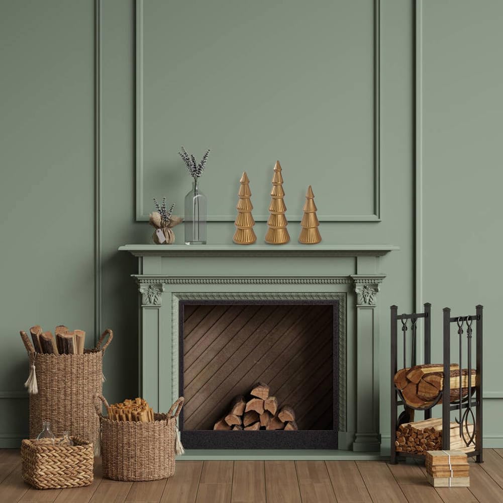 Árbol de Navidad de Madera, Set de 3, Decoración Festiva