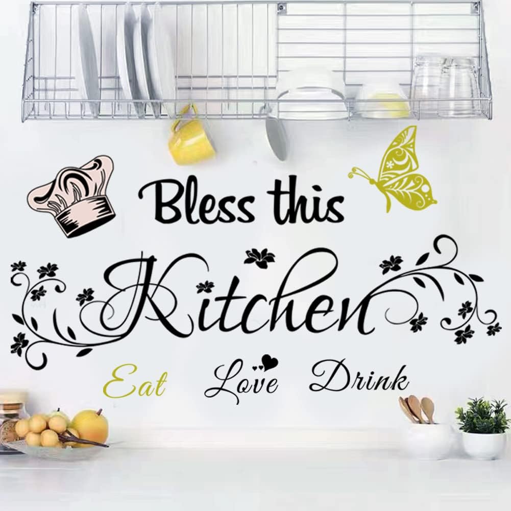 Vinilos Decorativos de Cocina, Frases Bless This Kitchen