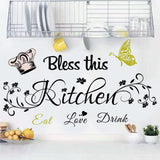 Vinilos Decorativos de Cocina, Frases Bless This Kitchen
