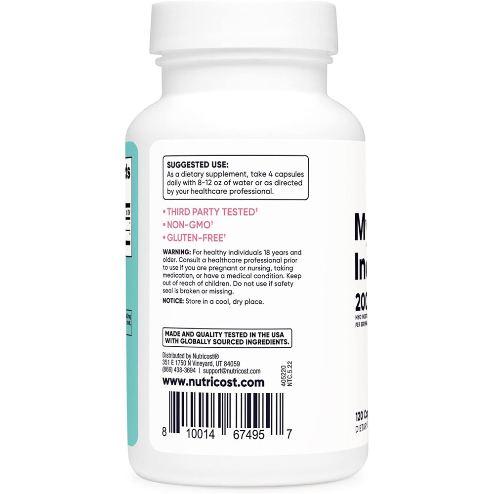 Suplemento Myo Inositol D-Chiro Inositol para mujeres 2000mg