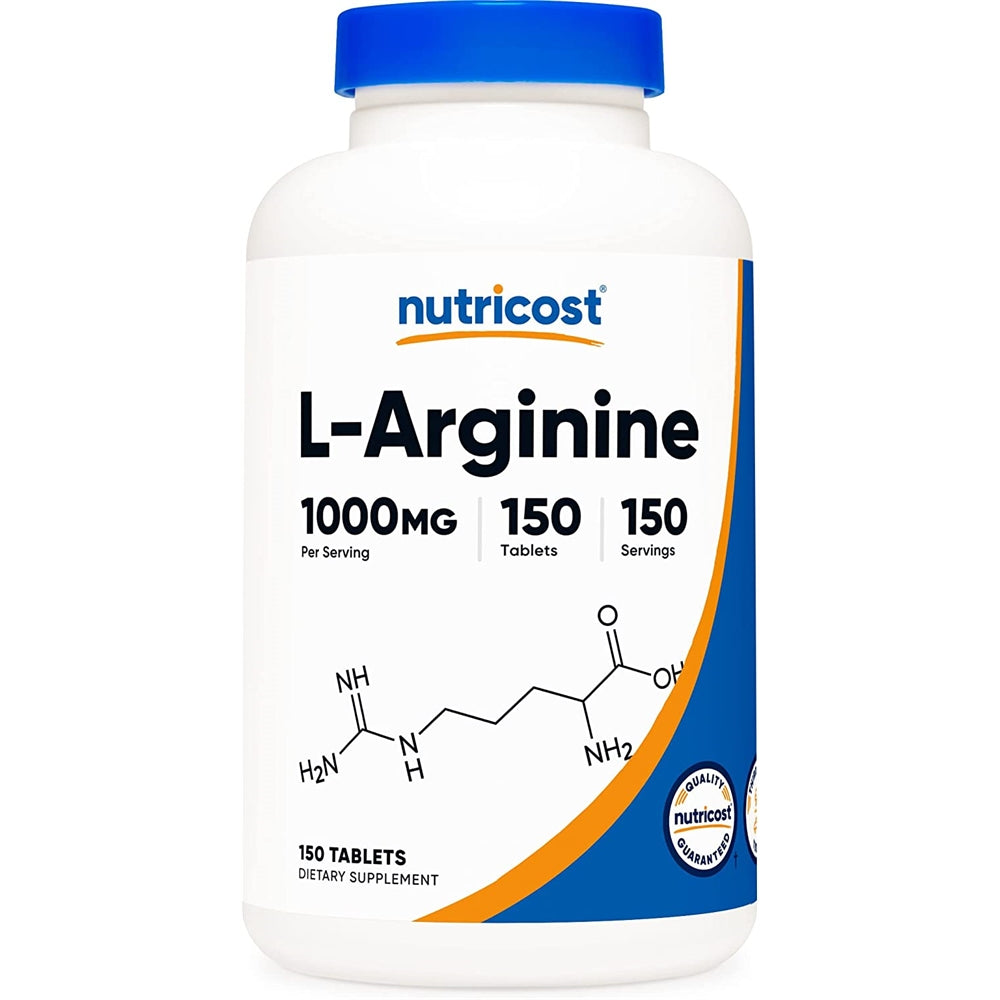 Suplemento L-arginina 1000 mg  de aminoácidos 150 tabletas