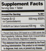 Siglo XXI B-12 500 mcg pastillas, 110-count (Pack de 3)