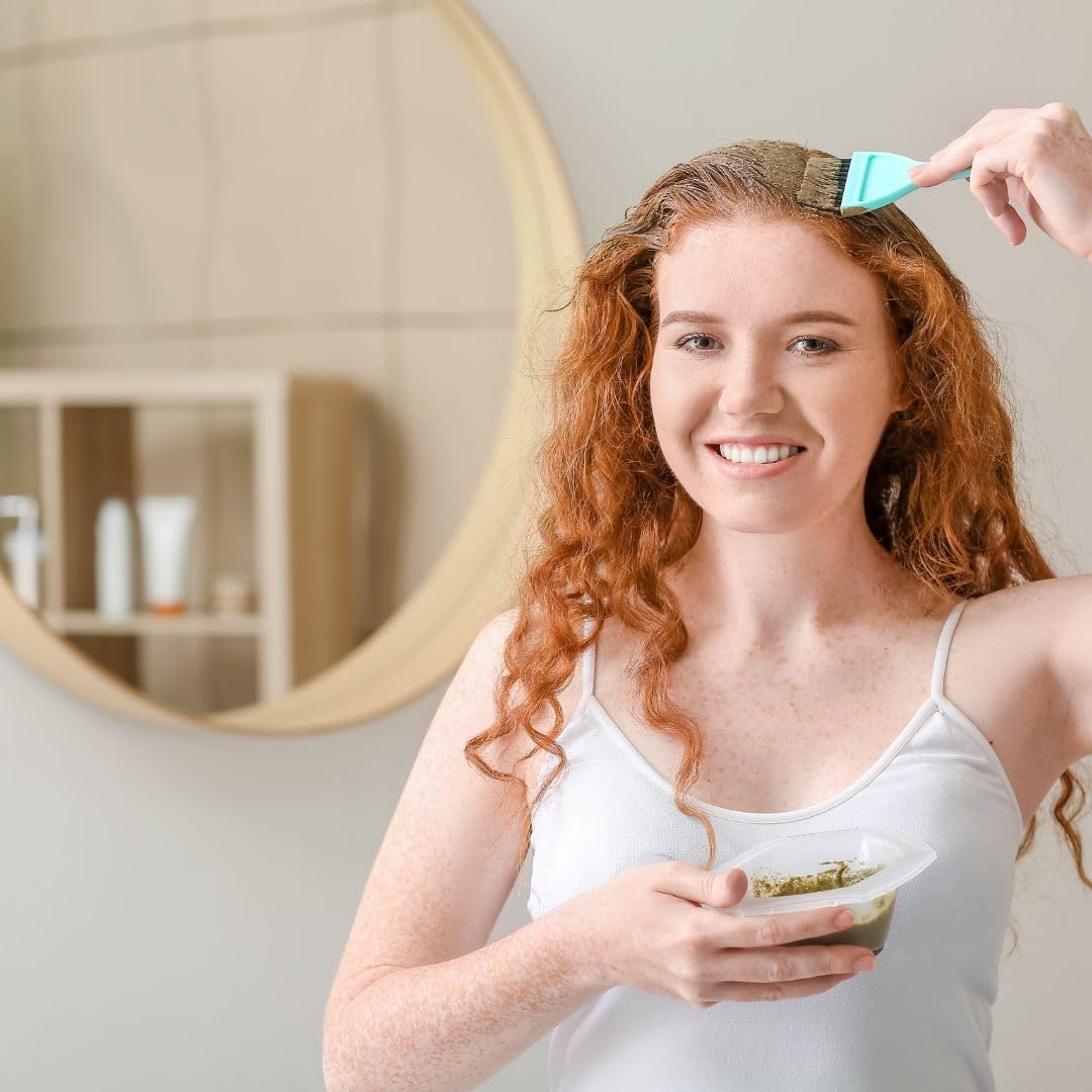 Polvo de Henna Mehandi para Cabello de Rajasthan Sin Preservativos