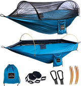 Hamaca Profesional con Mosquitera, Ligera, Doble, 230T Nylon
