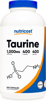Suplementos  Taurina 1000 mg, 400 cápsulas