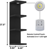 Estante de Pared 4 Niveles, Marca Lack, Con Luz LED Control Remoto