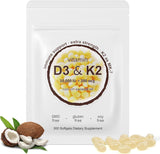 Suplemento 2 en 1 D3 K2, 10000 IU D3, 200 mcg K2 MK7