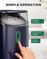 Máquina de Hielo Silonn, Hielo en Pebbles, 33lbs/24H, Auto-Limpieza