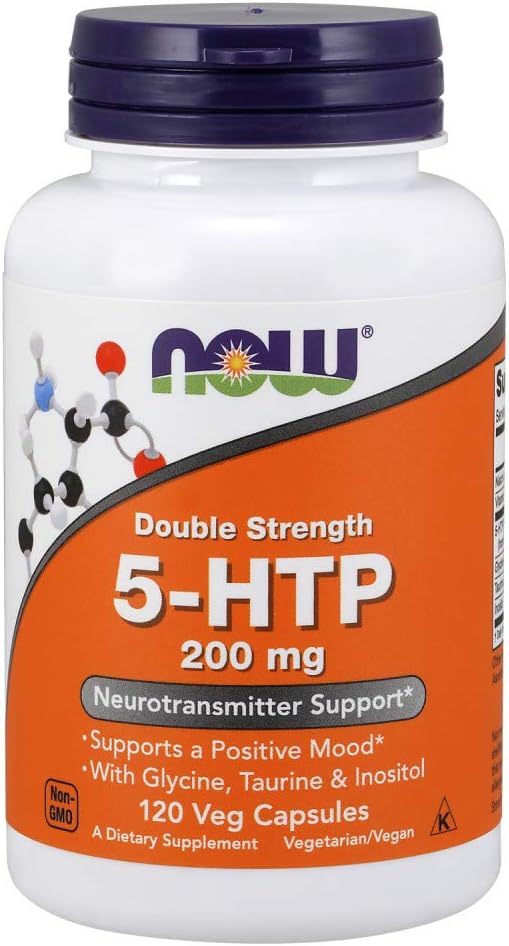 Suplemento 5-HTP 200 mg, Now Foods, 120 VegCaps, 5-HTP