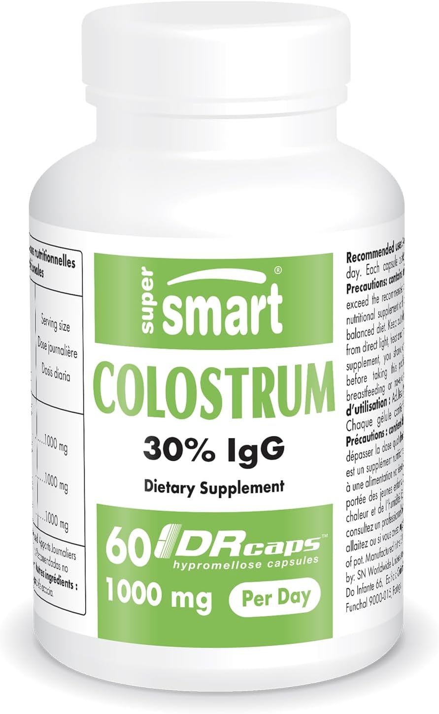 Suplemento de Colostro 1000mg - Supersmart, 60 cápsulas DR