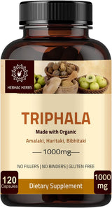 Suplemento Triphala orgánicas 120 cápsulas de 1000 mg
