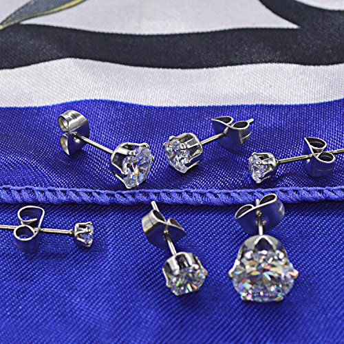 6 pares de aretes de aleación para mujer