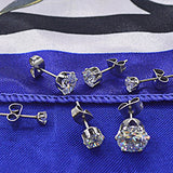 6 pares de aretes de aleación para mujer
