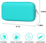 Elonbo Estuche rígido de viaje para Anker 622/633 / 521 batería magnética (MagGo), cargador portátil inalámbrico plegable magnético de almacenamiento de banco de energía, bolsillo de malla adicional para cable de carga, turquesa