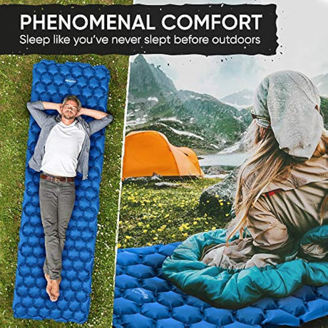 POWERLIX - Colchoneta hinchable ultraligera para camping