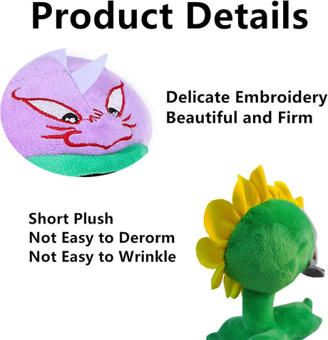 Peluches >  de 3 piezas de plantas de zombies de felpa PVZ,
