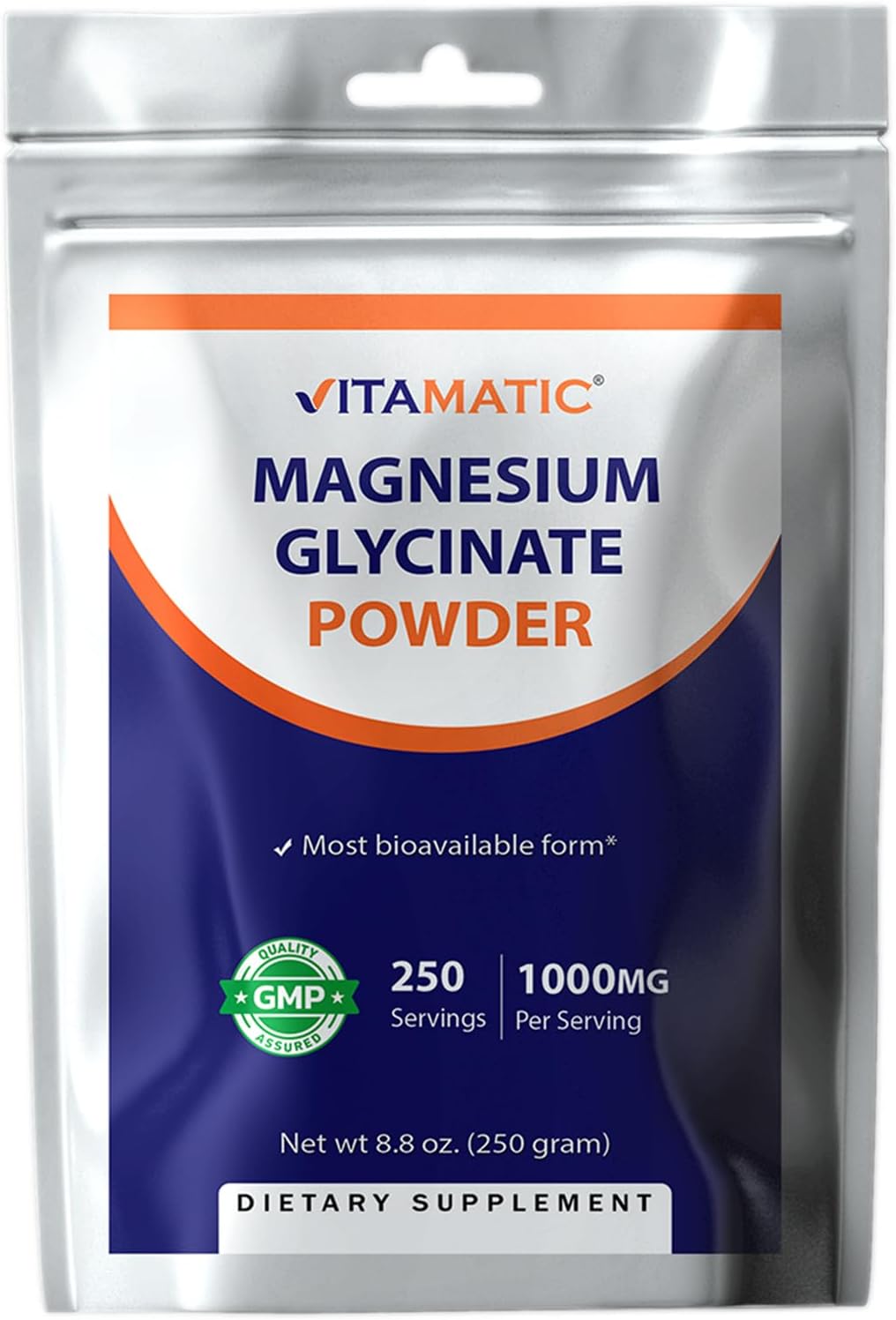 Vitamatic Magnesio Glycinato 1000mg 250g 250 porciones