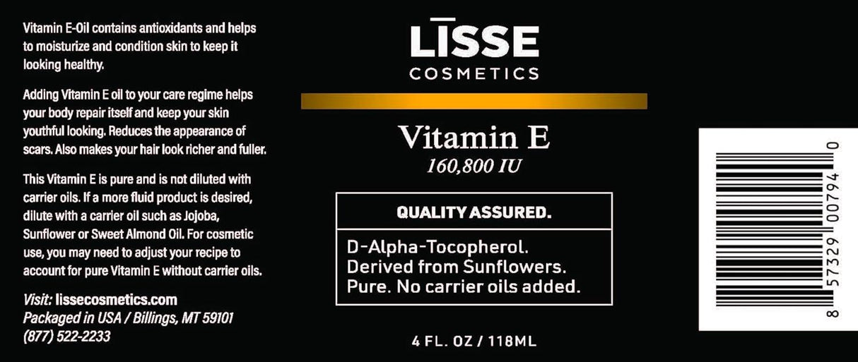 Aceite de Vitamina E Pura Concentrada  D-Alpha-Tocopherol