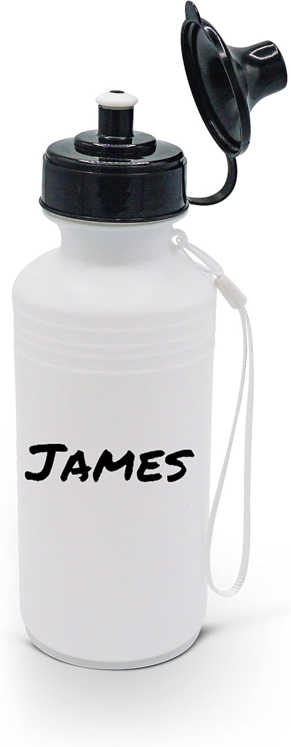 4E&#39;s Novelty 12 botellas de agua deportivas a granel (paquete de 12) botellas de agua de plástico reutilizables de 18 onzas, sin BPA, botellas de agua para niños escolares