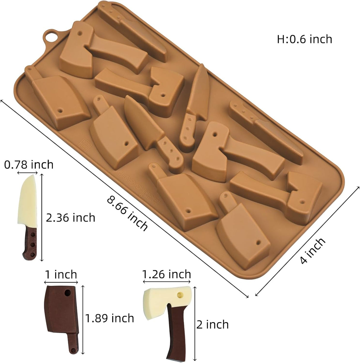 Moldes de Chocolate Halloween, Silicona, 3pcs, para Resina y Jabón
