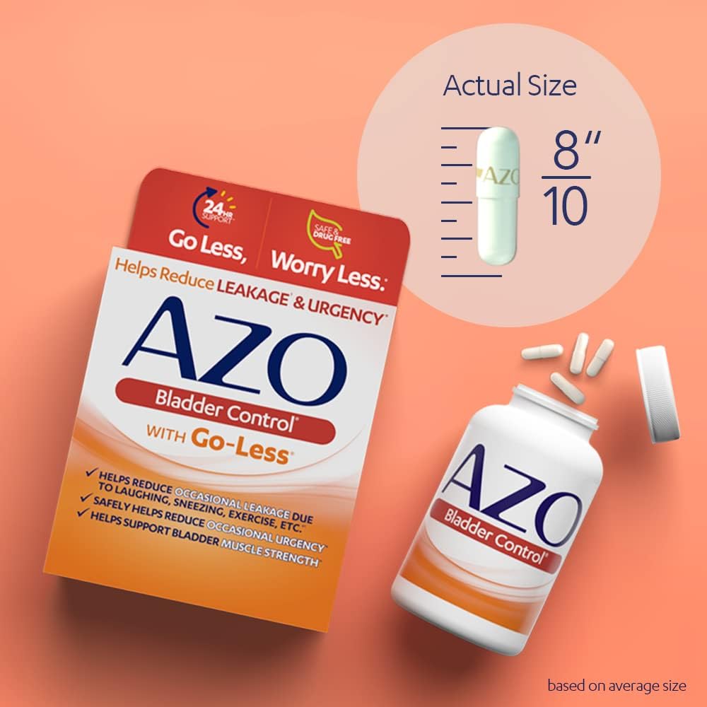 Suplemento AZO Control de Vejiga, Reduce Urgencia y Filtraciones, 54 Cápsulas