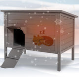 Casa para Gatos Exterior WAYTRIM, Aislada y Resistente, 34.5 L