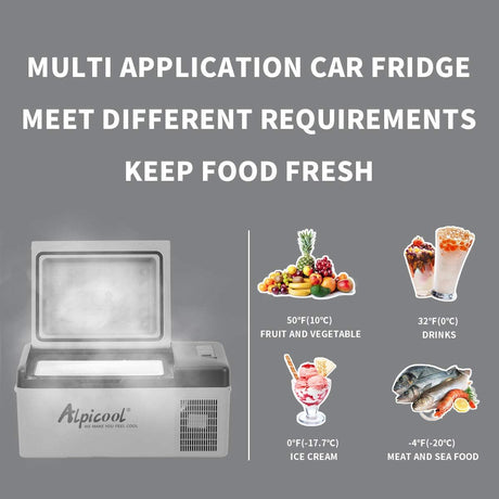 Congelador portátil de coche, refrigeración rápida, 12V, C15