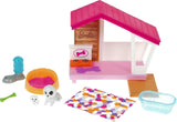Mini set Barbie con 2 cachorros, casa y accesorios para mascotas