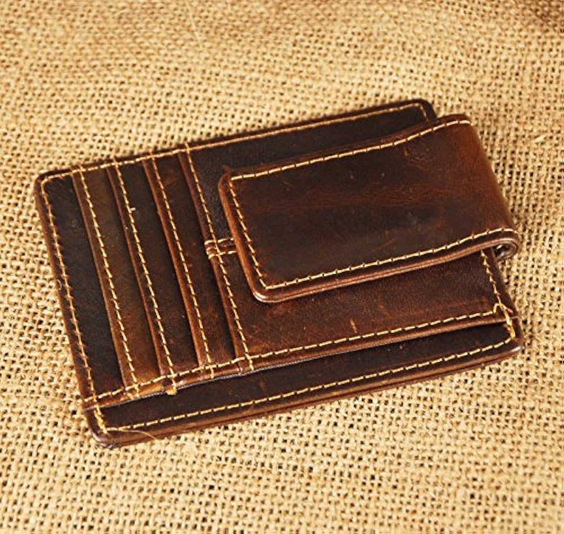 Le'aokuu - Billetera para tarjetas crédito con imán y clip