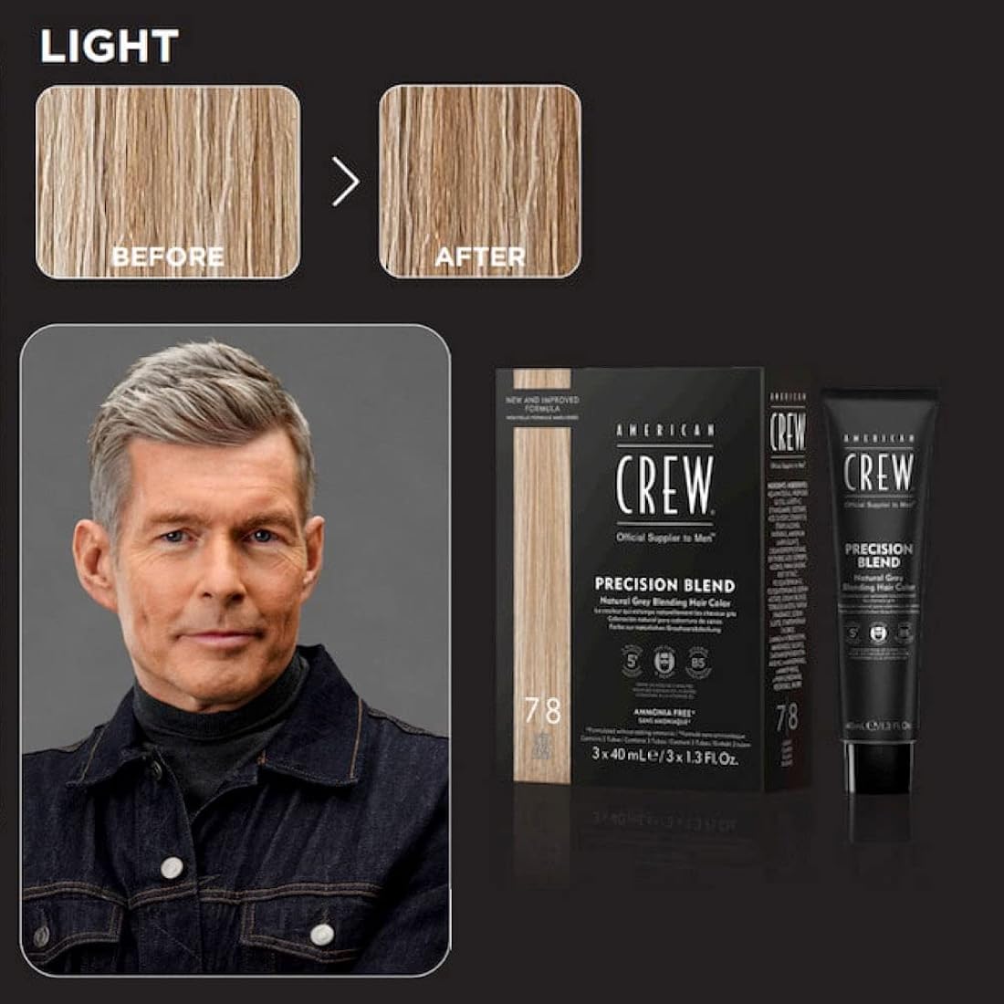cobertura de canas naturales, ligero, AMERICAN CREW.