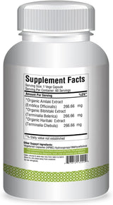Suplemento Triphala Cápsulas Extracto Ratio (8:1) 60 cáp