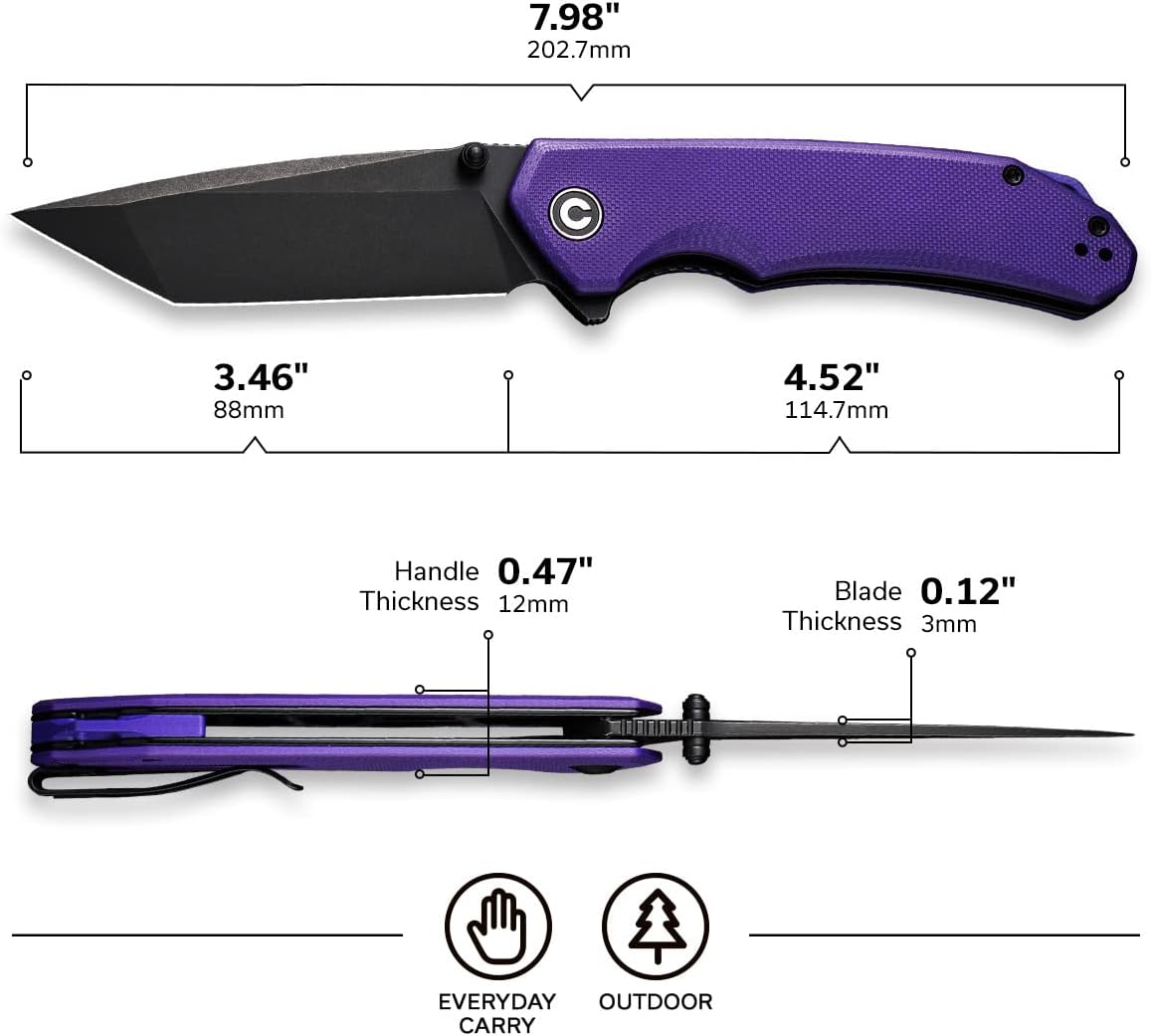 Cuchillo de bolsillo plegable Tanto D2, herramienta de regalo