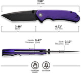 Cuchillo de bolsillo plegable Tanto D2, herramienta de regalo