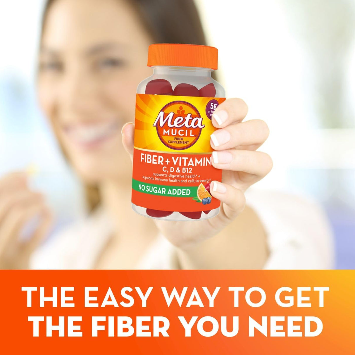 Metamucil Gomitas de suplemento de fibra más vitaminas C, D