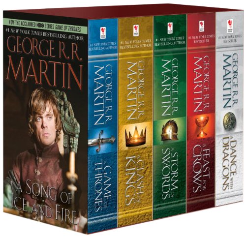 Caja de 5 libros de Juego de Tronos de George RR Inglés