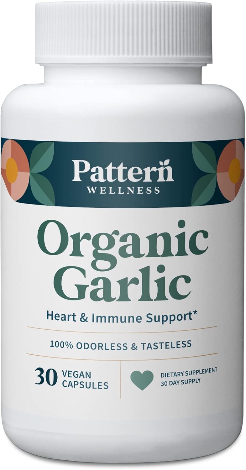 Suplemento Wholesome Organics Ajo orgánico sin olor 30 tab
